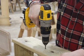 Person working with wood