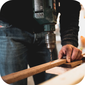 Person working with wood